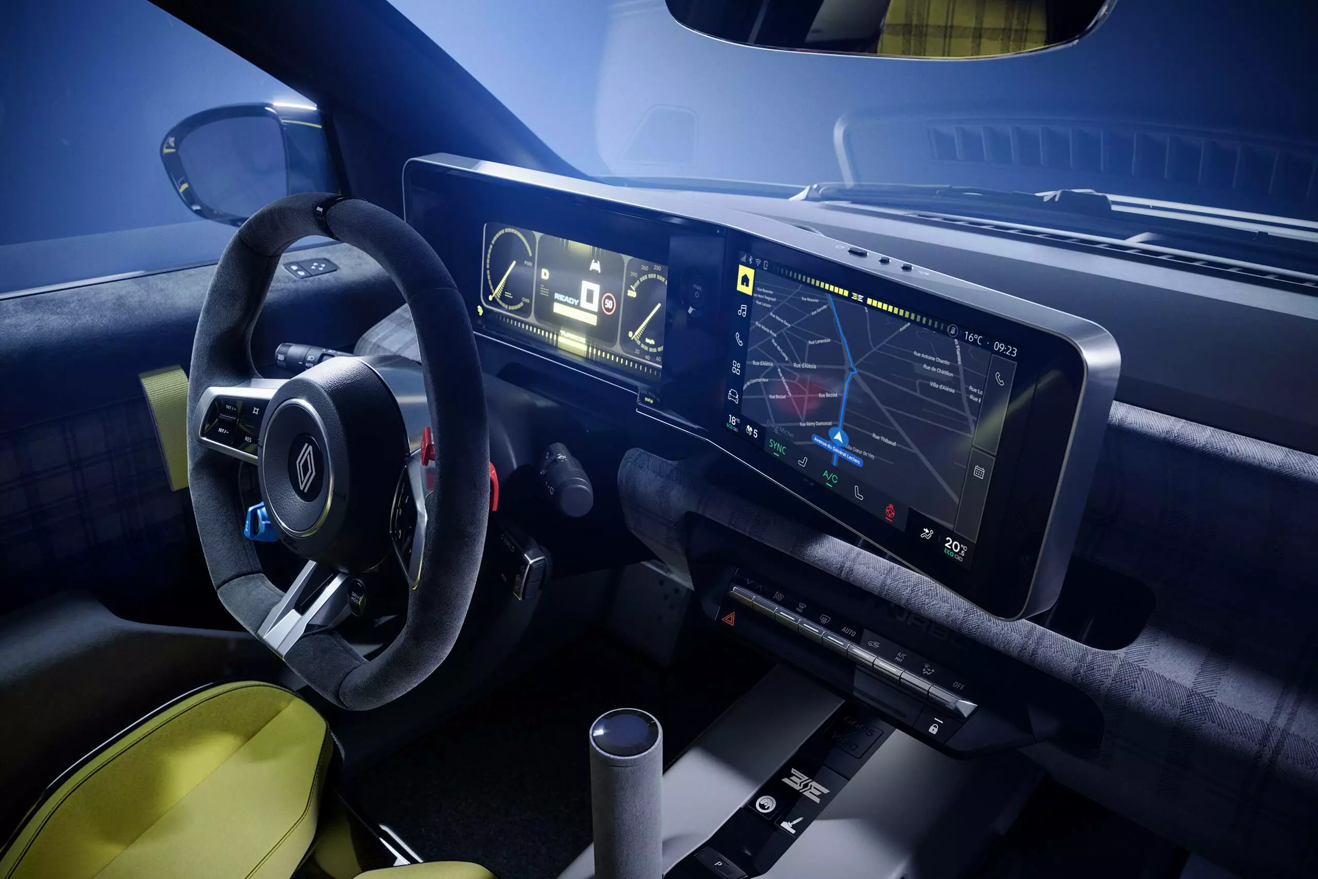 deplasare electrică și navigație în timp real cu Google Maps - Renault 5 Turbo 3E